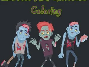 Colorear Zombis Y Esqueletos